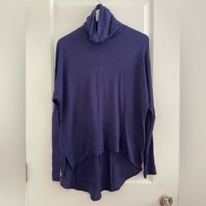 Purple turtleneck sweater